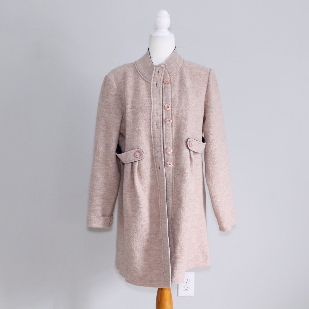 Cullen Women's Wool Tan Button Up Jacket XL - Picture 4 of 9